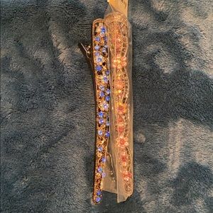 Rhinestone studded hair clips